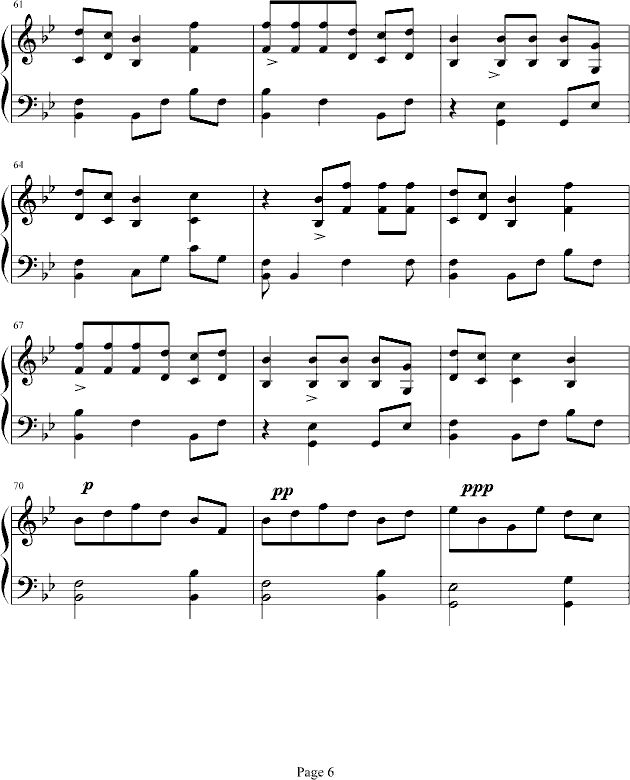 比翼双飞钢琴曲谱（图6）