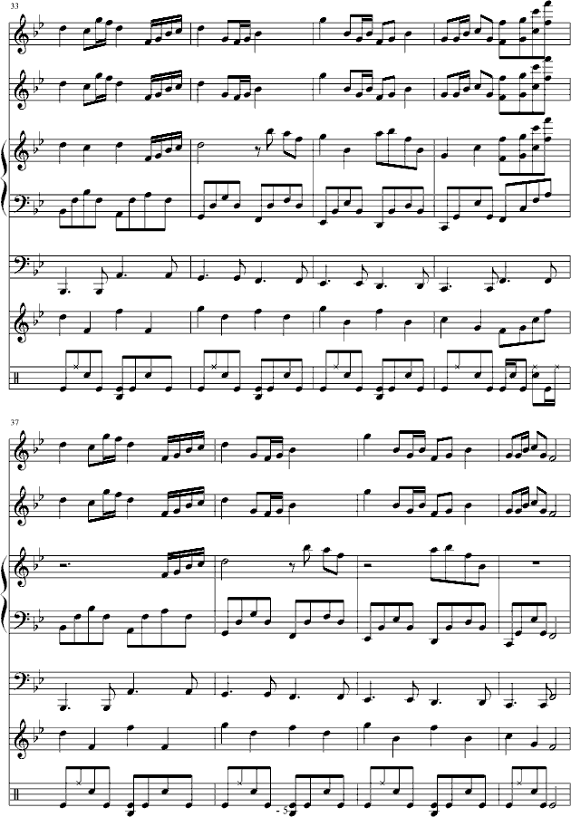 踏花归去马蹄香钢琴曲谱（图5）