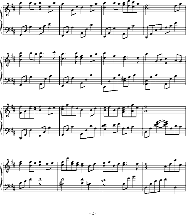 Evening Glow钢琴曲谱（图2）