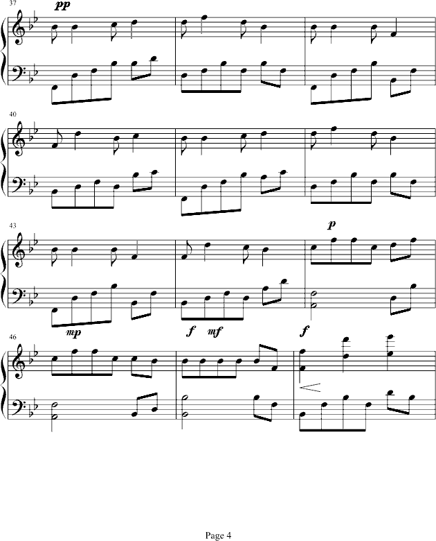 比翼双飞钢琴曲谱（图4）