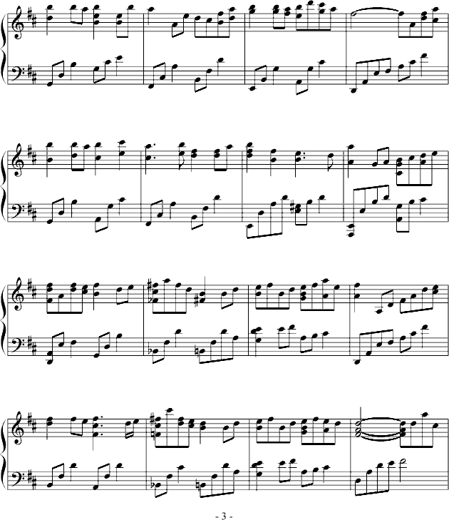 Evening Glow钢琴曲谱（图3）