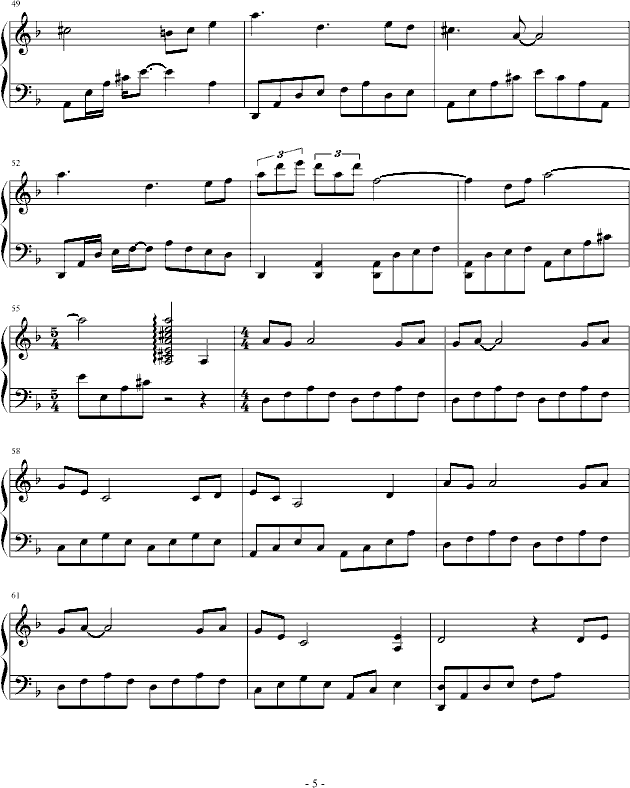 盼钢琴曲谱（图5）