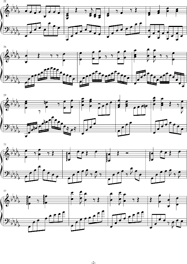 resignado钢琴曲谱（图2）