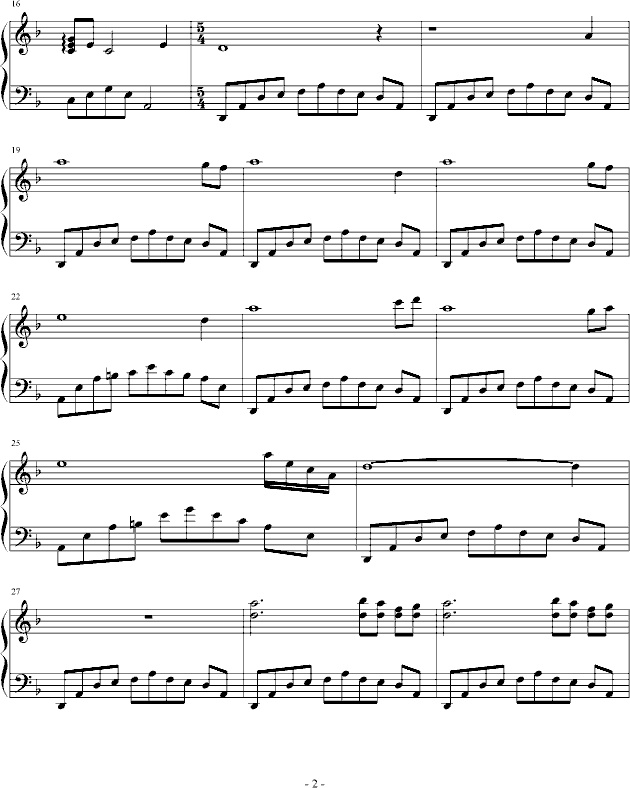 盼钢琴曲谱（图2）