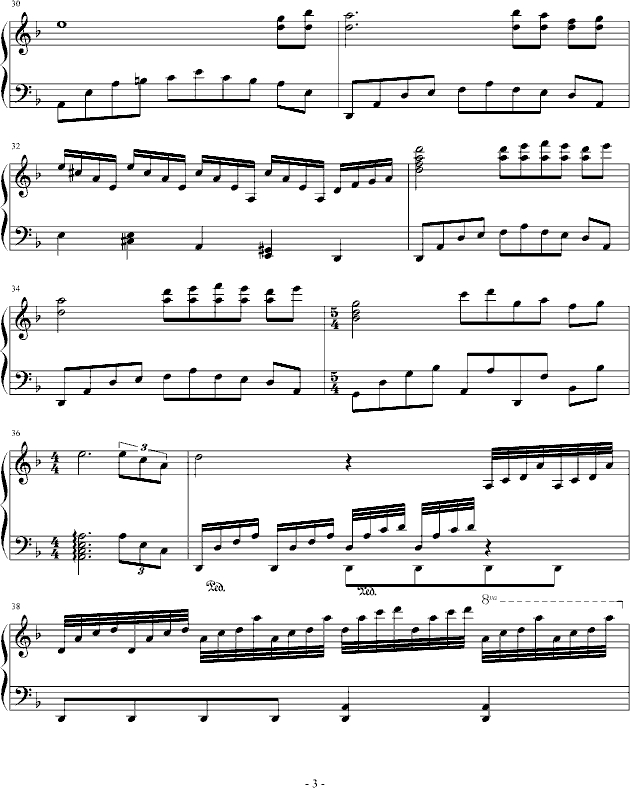 盼钢琴曲谱（图3）