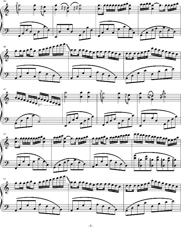 普通朋友钢琴曲谱（图3）