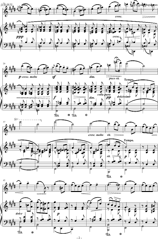 爱的致意钢琴曲谱（图2）