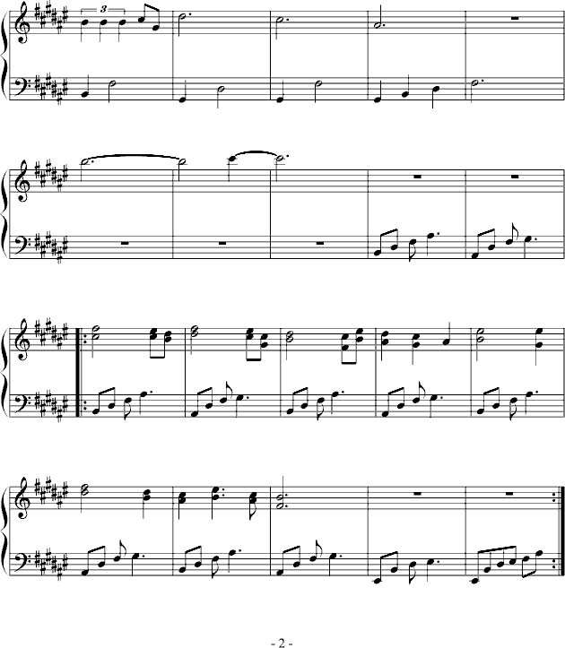 曲命钢琴曲谱（图2）