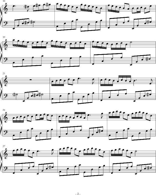 爱的印记钢琴曲谱（图2）
