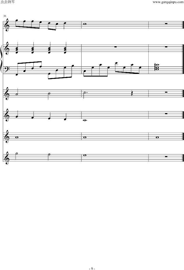 枫（键盘版）钢琴曲谱（图9）