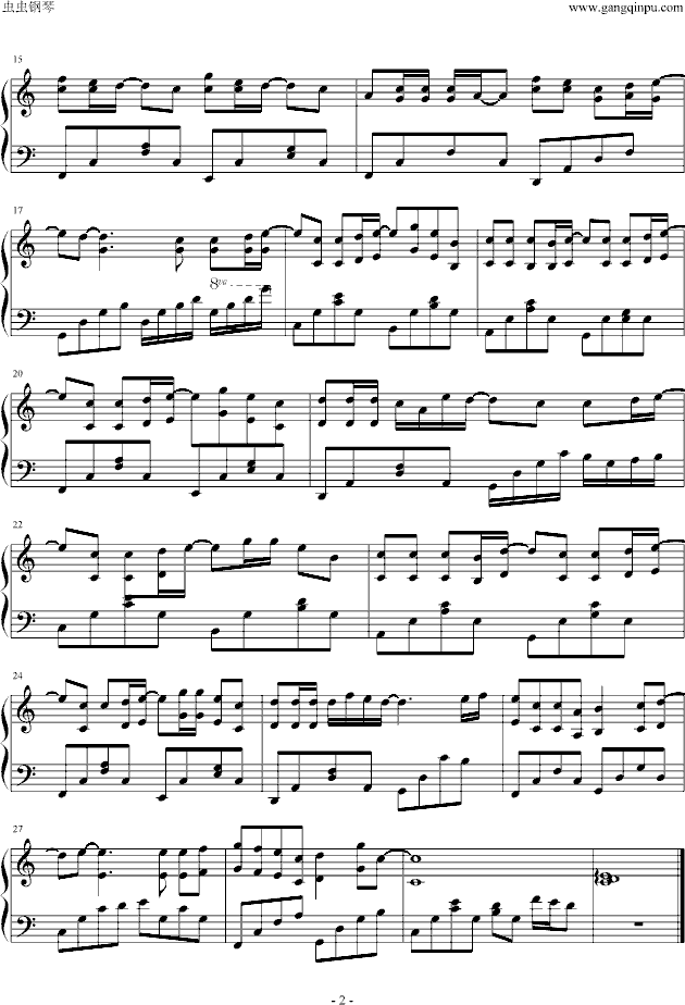 分手快乐(简易版)钢琴曲谱（图2）