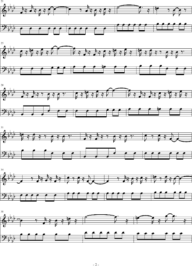 绿色兵团第2关钢琴曲谱（图2）