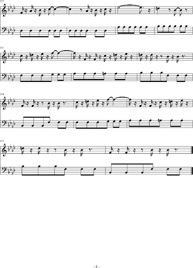 绿色兵团第2关钢琴曲谱（图8）