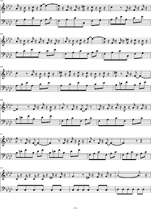 绿色兵团第2关钢琴曲谱（图6）