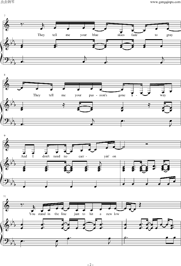 Bad Day钢琴曲谱（图2）