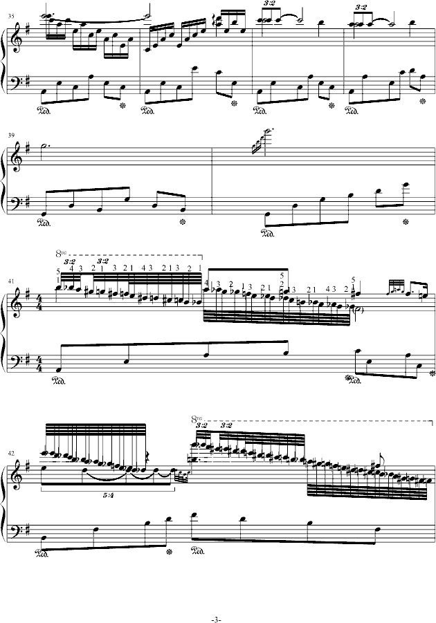 流星小幻想曲钢琴曲谱（图3）