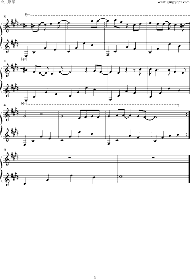 Melody钢琴曲谱（图3）