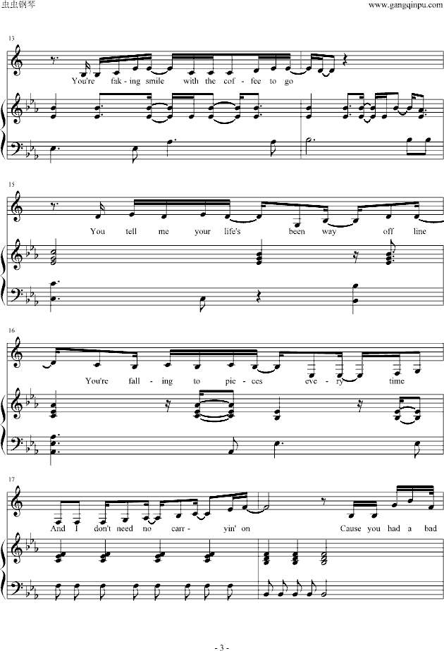 Bad Day钢琴曲谱（图3）