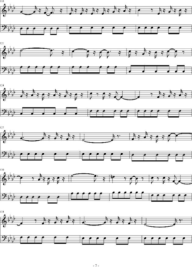 绿色兵团第2关钢琴曲谱（图7）