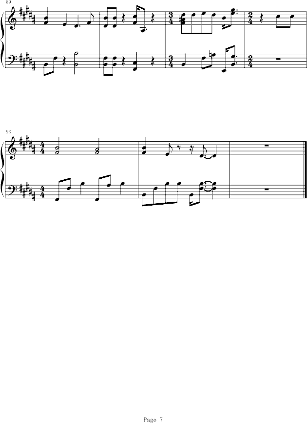 古老的大钟钢琴曲谱（图7）