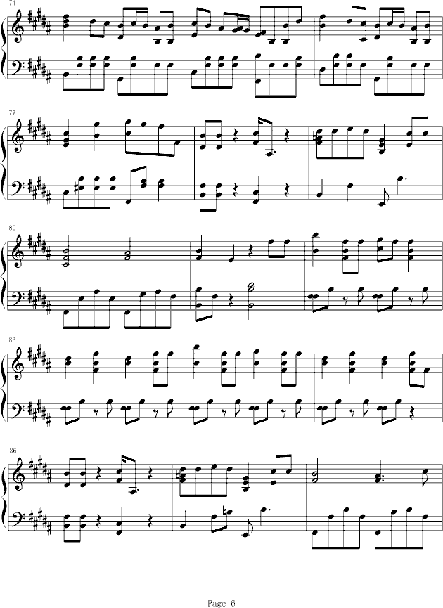 古老的大钟钢琴曲谱（图6）
