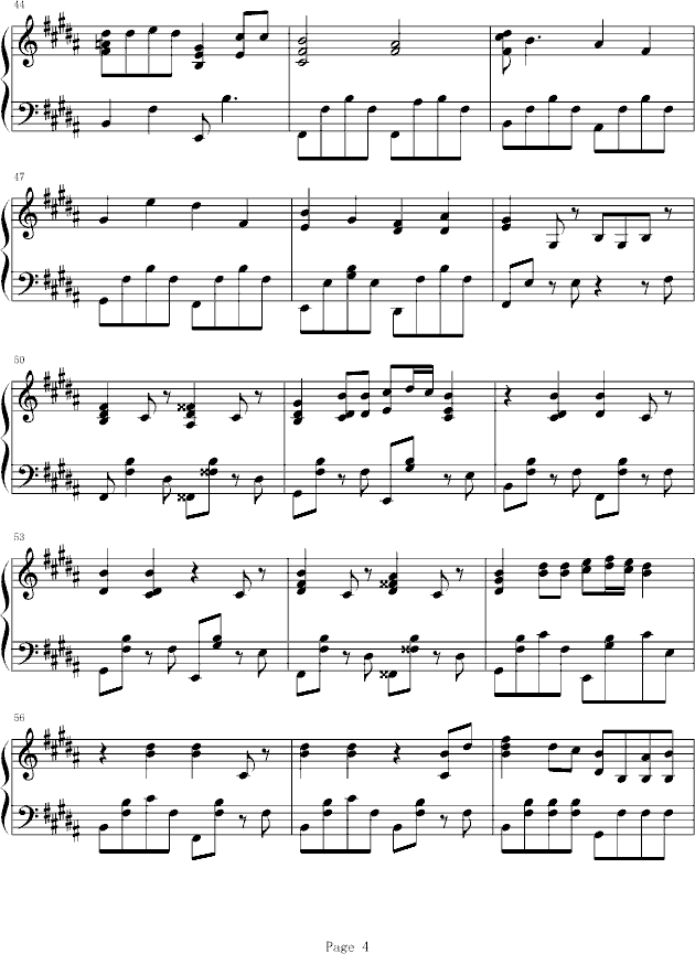 古老的大钟钢琴曲谱（图4）