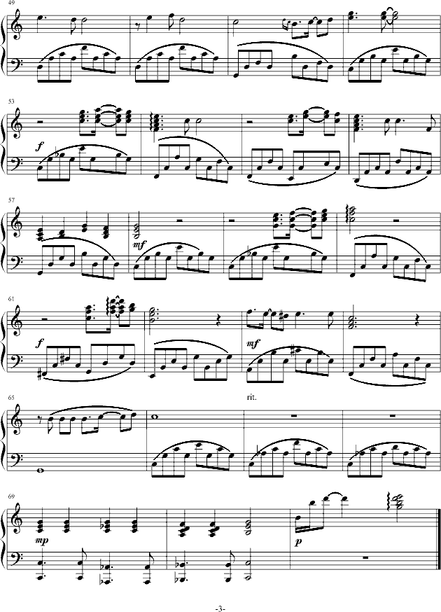 梦醒后的即兴钢琴曲谱（图3）
