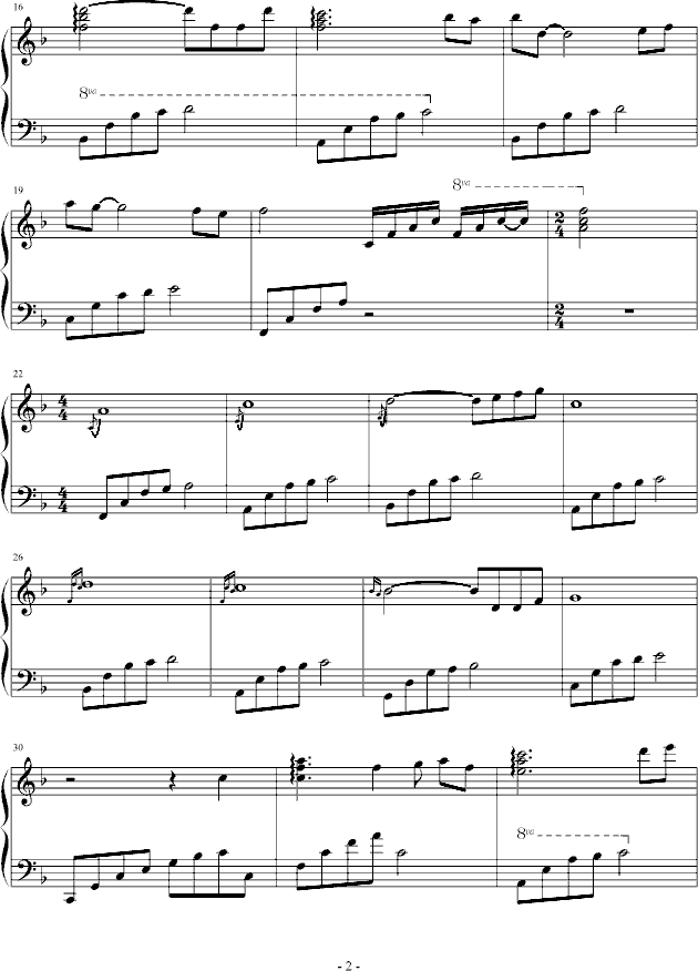 午夜未眠钢琴曲谱（图2）