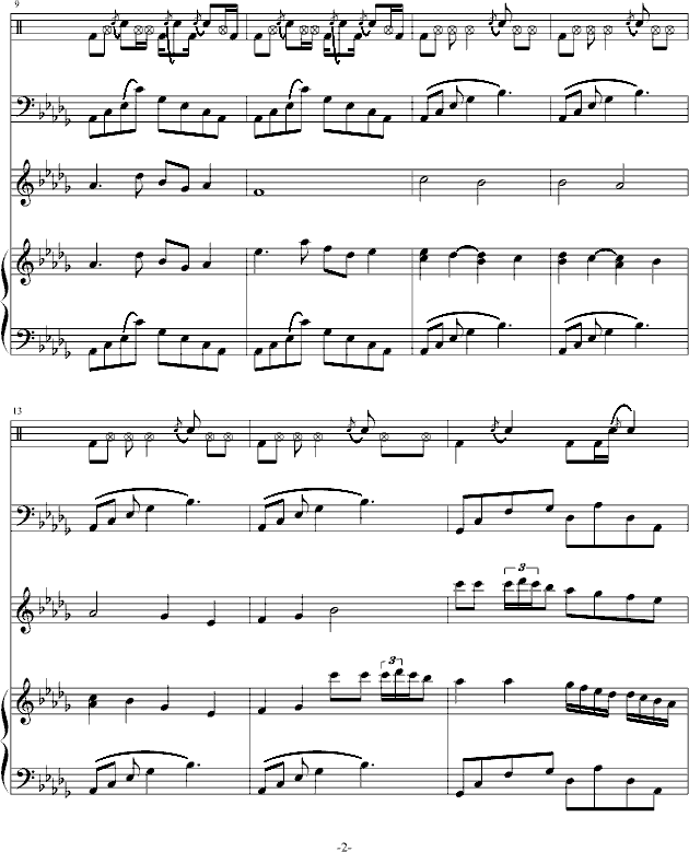 思忆钢琴曲谱（图2）
