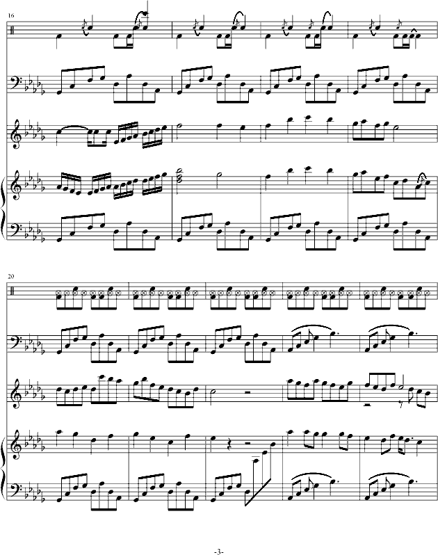 思忆钢琴曲谱（图3）