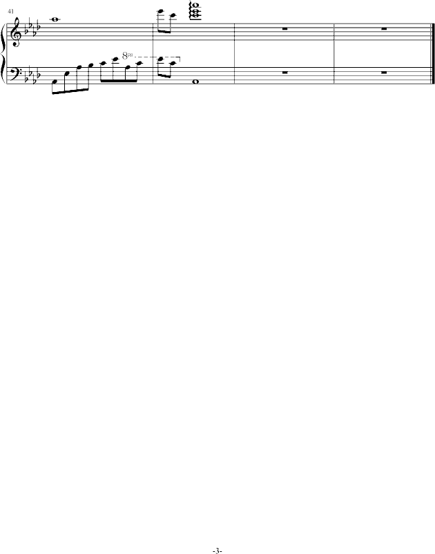 雪梅的飘零钢琴曲谱（图3）