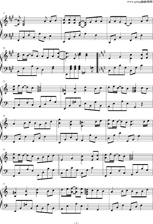 记得爱钢琴曲谱（图2）