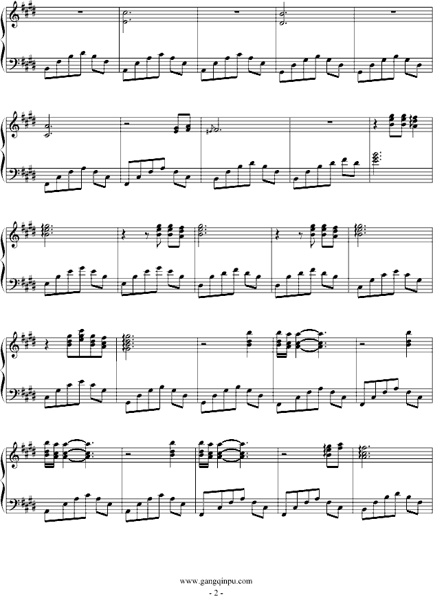 遥远的静钢琴曲谱（图2）
