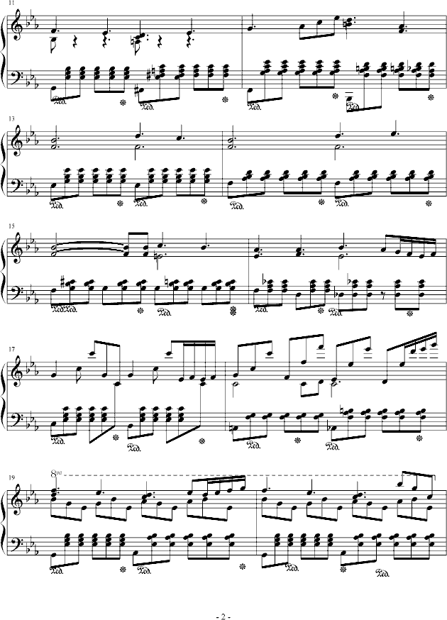 寂寞圣诞钢琴曲谱（图2）