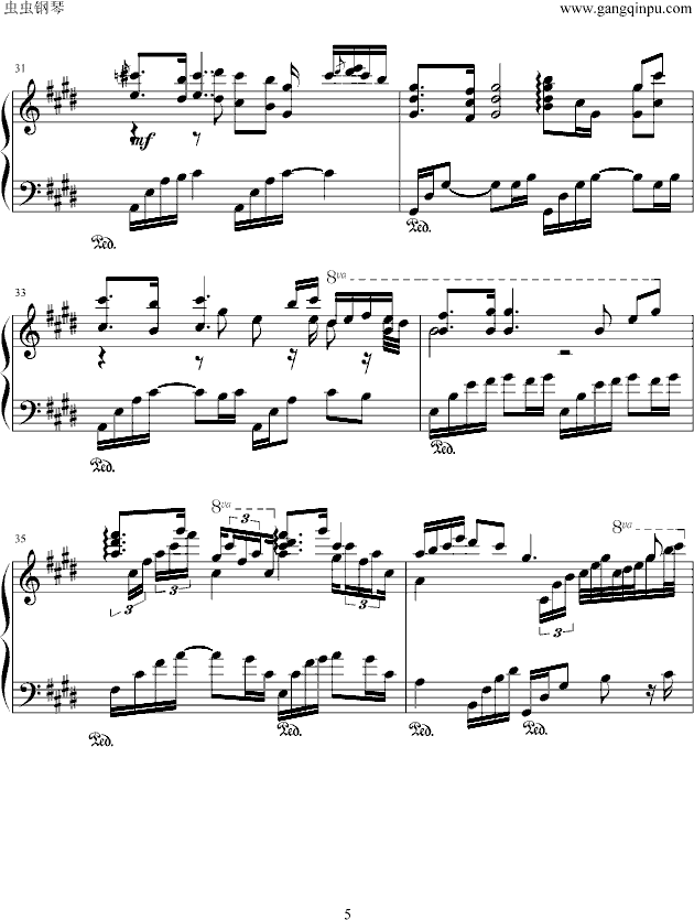 琵琶语钢琴曲谱（图5）