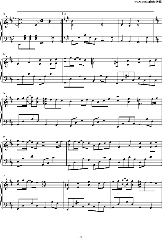 记得爱钢琴曲谱（图4）