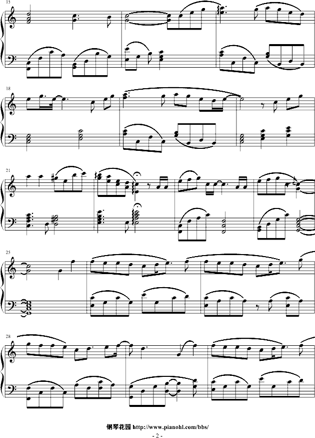 原谅钢琴曲谱（图2）