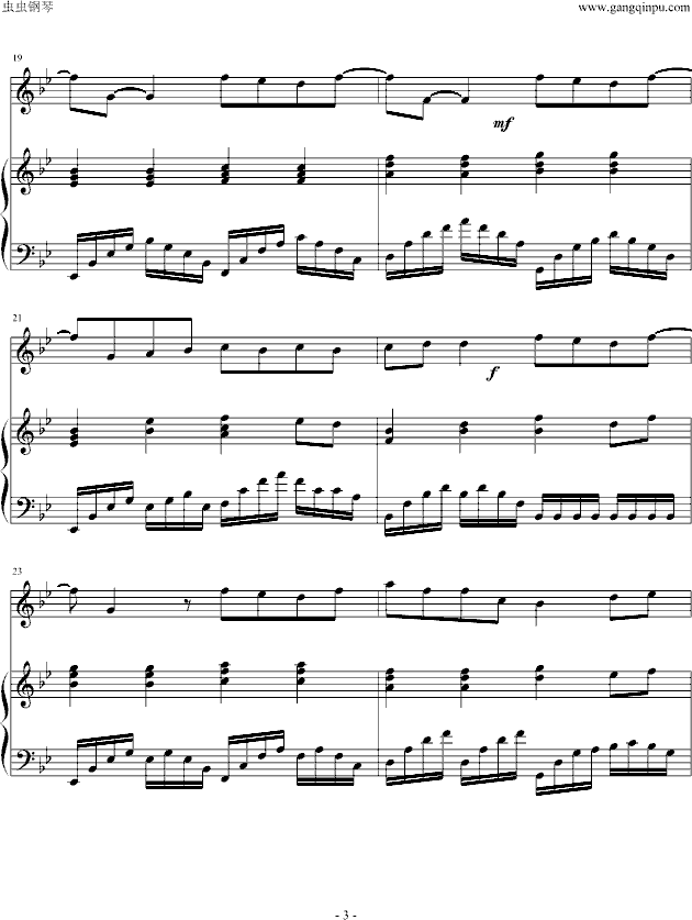 说谎【纯钢琴】钢琴曲谱（图3）