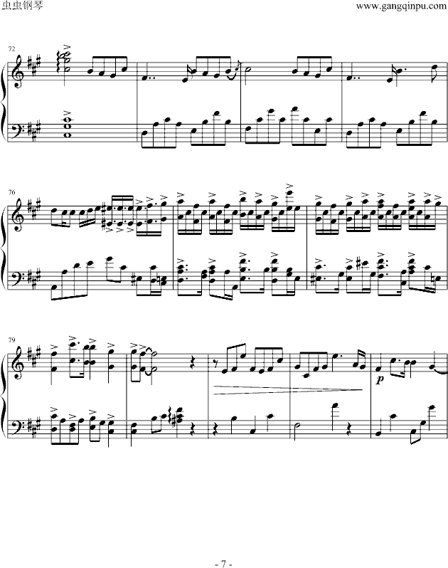 泪狂奔钢琴曲谱（图7）
