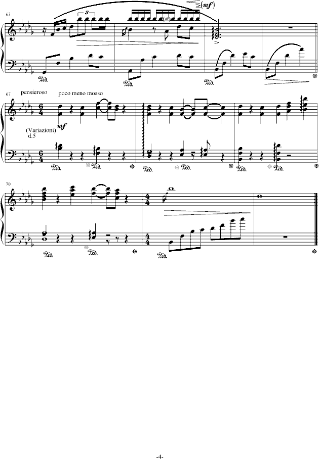 梦中月钢琴曲谱（图4）