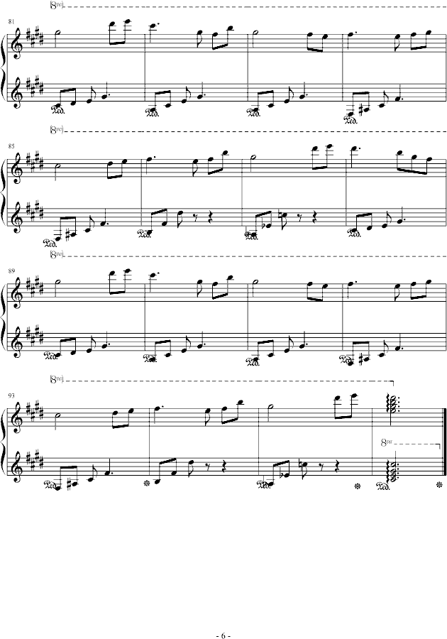 雪·天使之泪钢琴曲谱（图6）