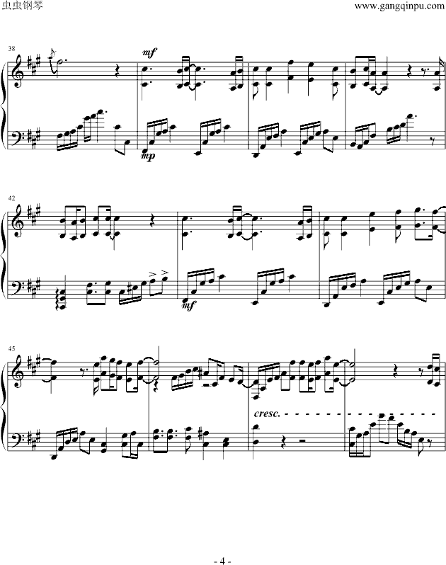 泪狂奔钢琴曲谱（图4）