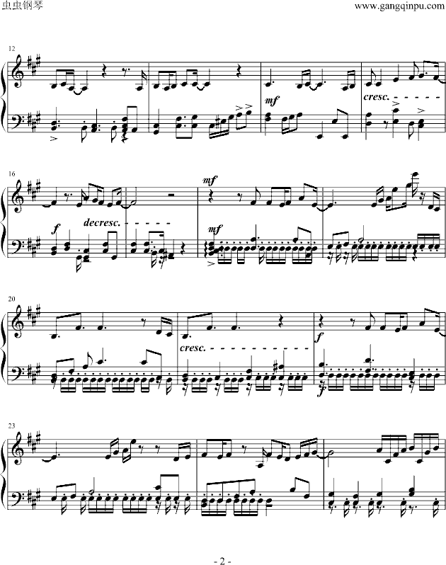 泪狂奔钢琴曲谱（图2）