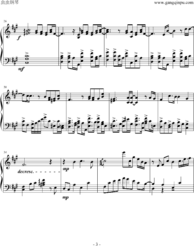 泪狂奔钢琴曲谱（图3）