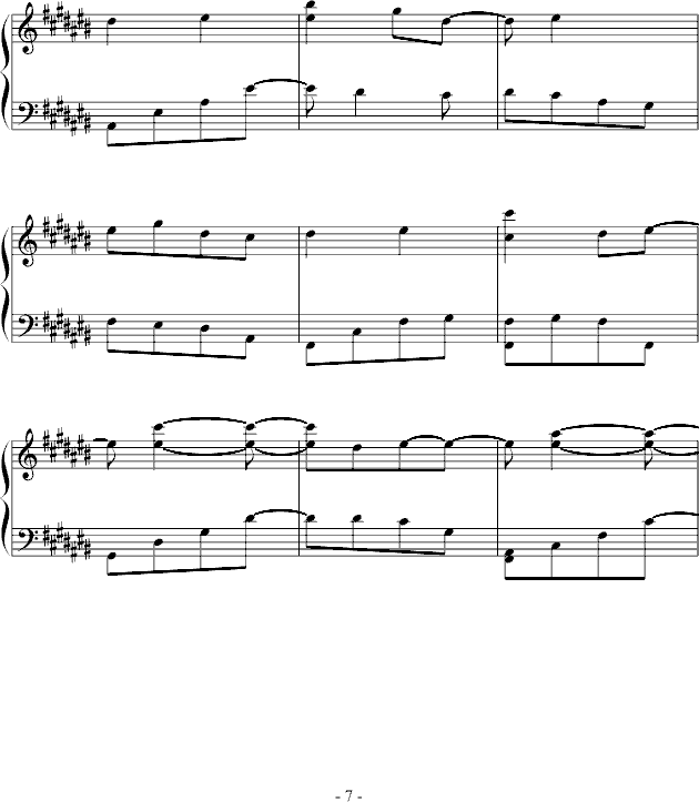 假使钢琴曲谱（图7）