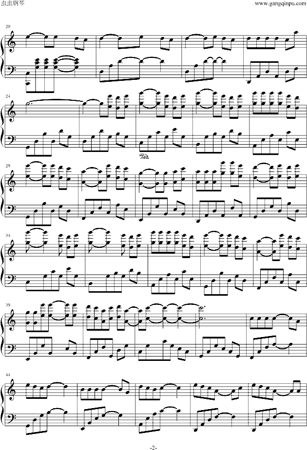 庐州月钢琴曲谱（图2）