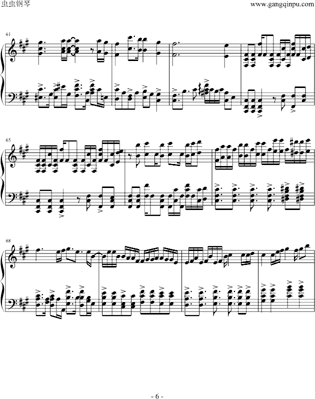 泪狂奔钢琴曲谱（图6）