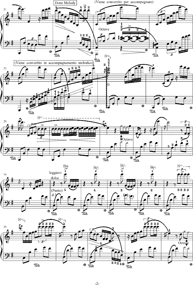 梦中月钢琴曲谱（图2）