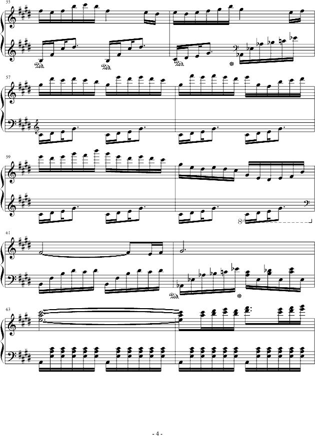 雪·天使之泪钢琴曲谱（图4）