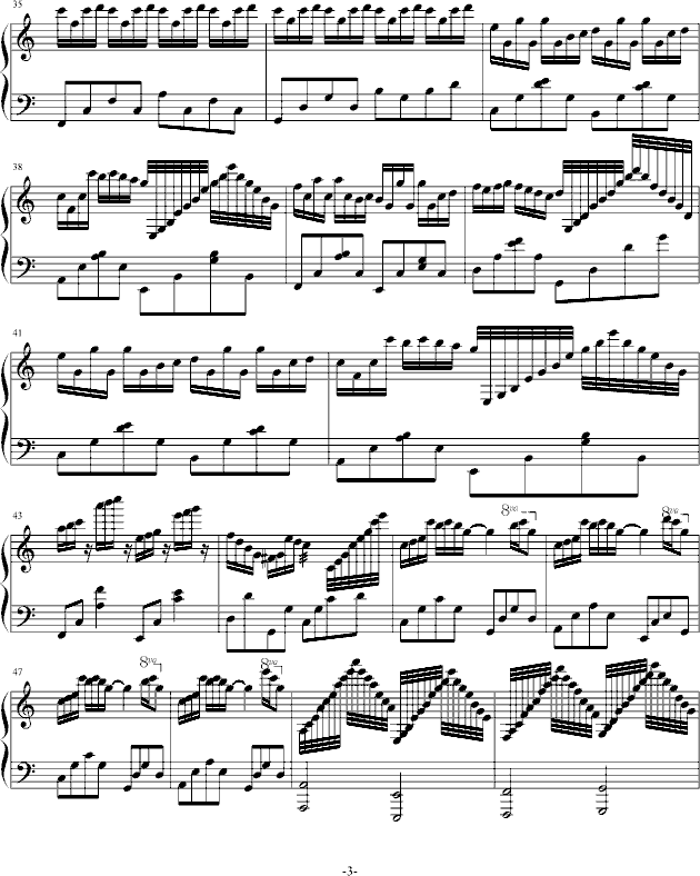 飞雪钢琴曲谱（图3）